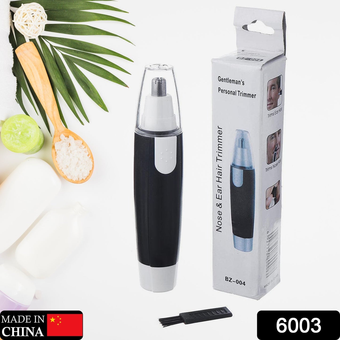 6003 Sharp New Ear and Nose Hair Trimmer Professional Heavy Duty Steel Nose Clipper Battery-Operated. 