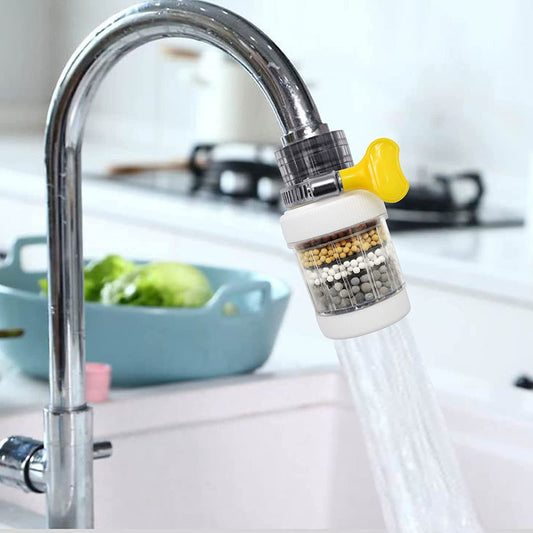 1521 Faucet Water Filter Tap Purifier for Kitchen Sink, Kitchen Tap Activated Carbon Filtration Clean Purifier 4 Layer Filter for Bathroom Home, 