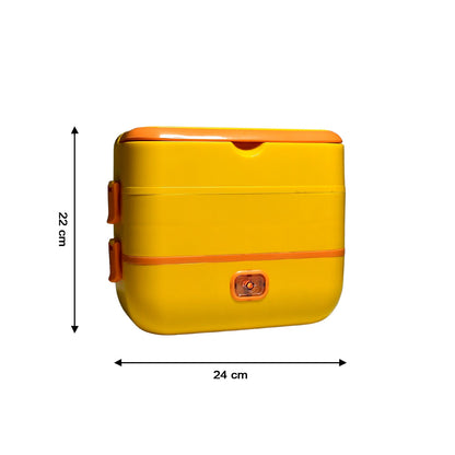 2944 2Layer Electric Lunch Box for Office, Portable Lunch Warmer with Removable 4 Stainless Steel Container. 