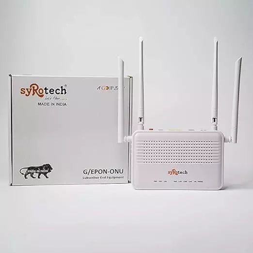 Syrotech Dual Band XPON ONT With 4 Antenna Fiber Broadband, SY-GPON-2010-WADONT
